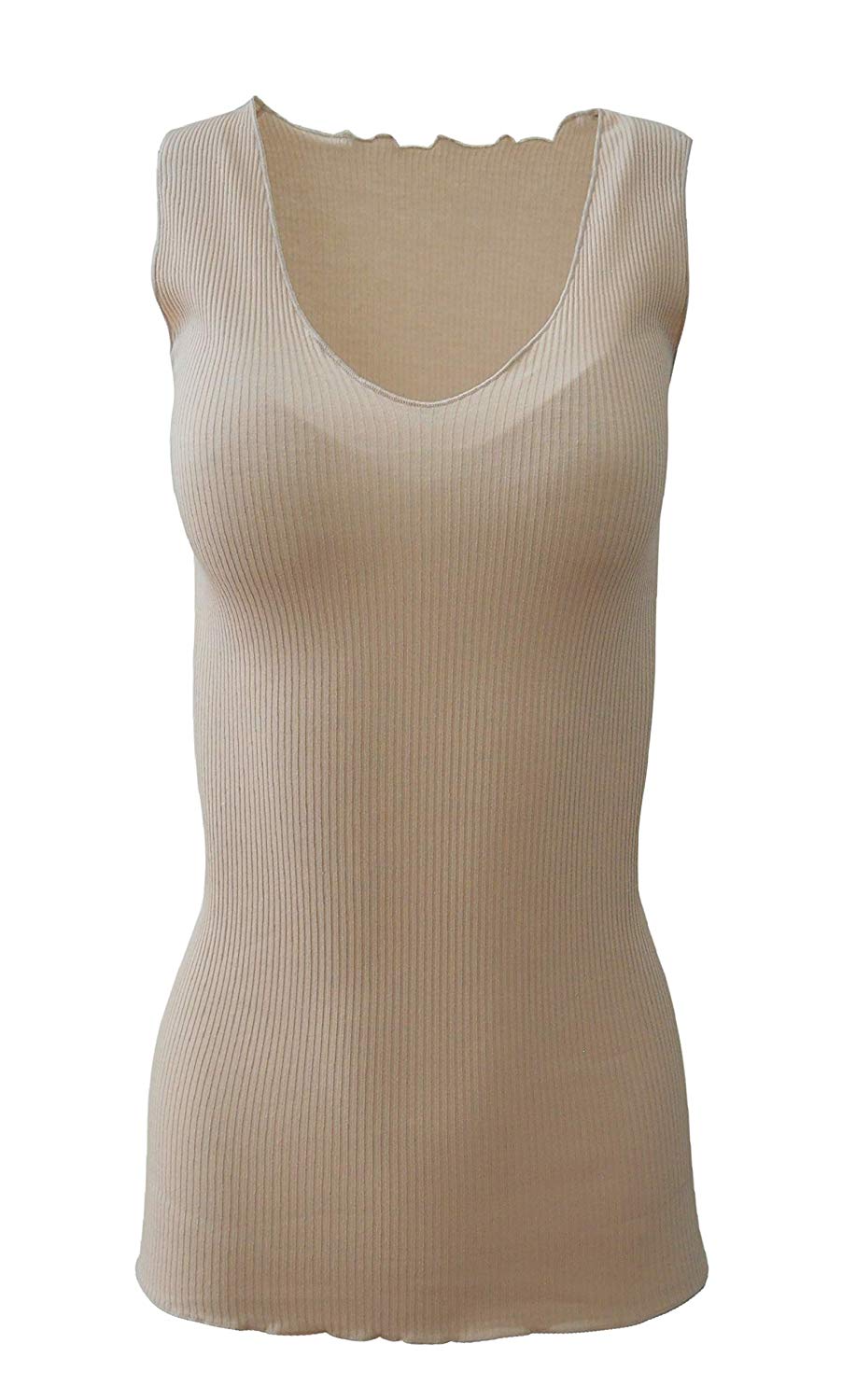 tittimitti BASIC COTTON Free Spirit Premium Quality 100% Cotton Women's Tank Top. Proudly Made in Italy. — color detail