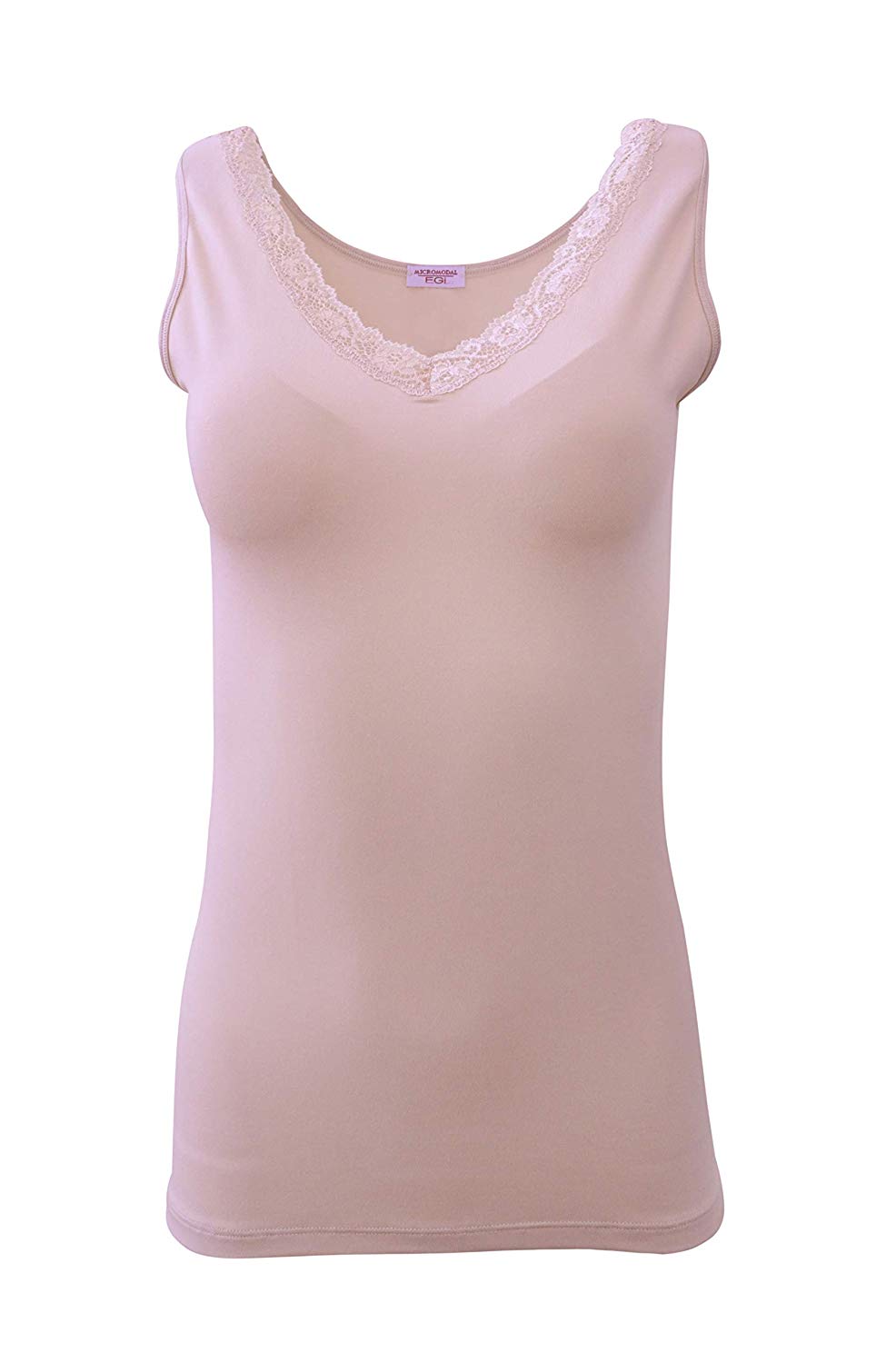 tittimitti EGI Luxury Modal Women's Lace-Trimmed Camisole. Proudly Made in Italy.(1121) — lifestyle context