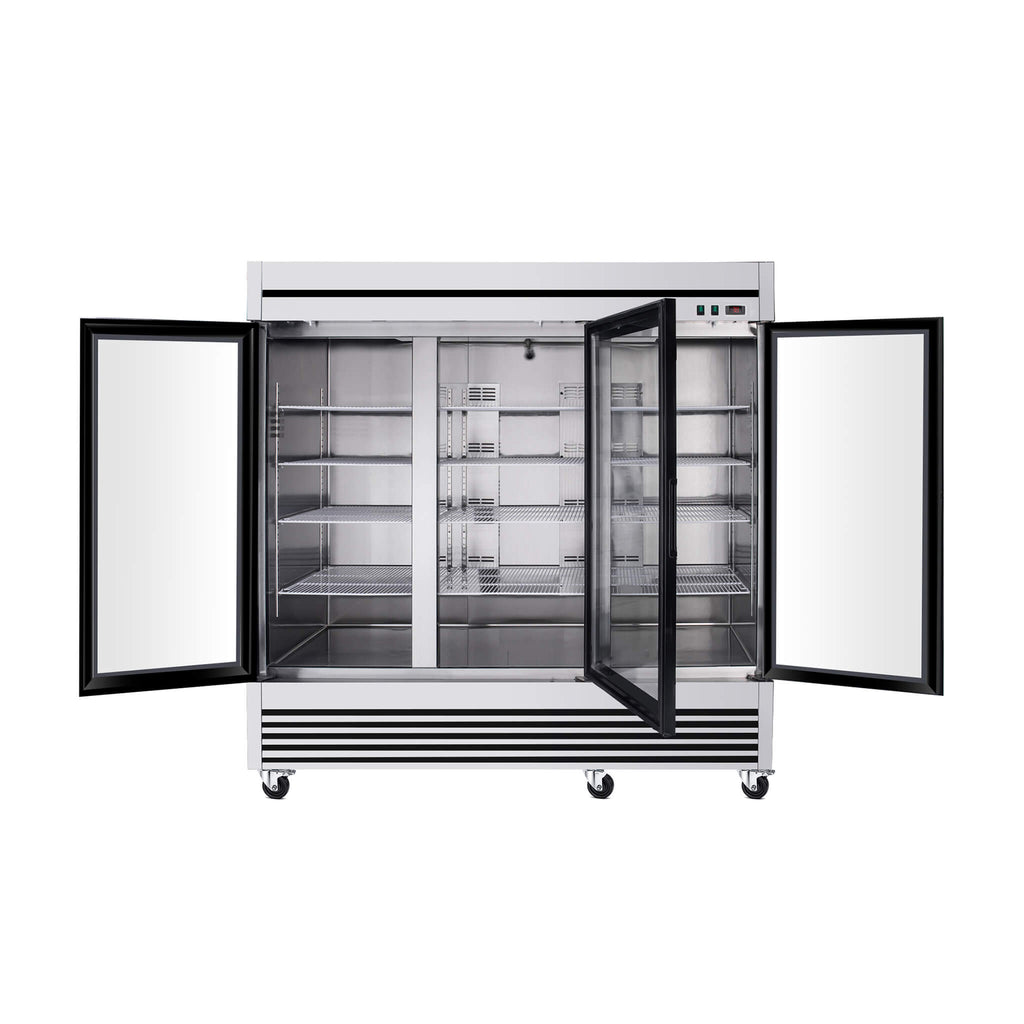 72 Cu.Ft Triple-Door Stainless Steel Commercial Reach-In Display Refrigerator (SAK26394) – SAKSBY WHOLESALE, view 7