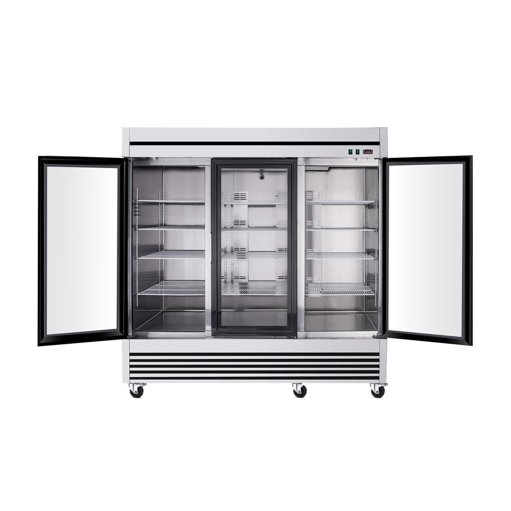72 Cu.Ft Triple-Door Stainless Steel Commercial Reach-In Display Refrigerator (SAK26394) – SAKSBY WHOLESALE, view 9