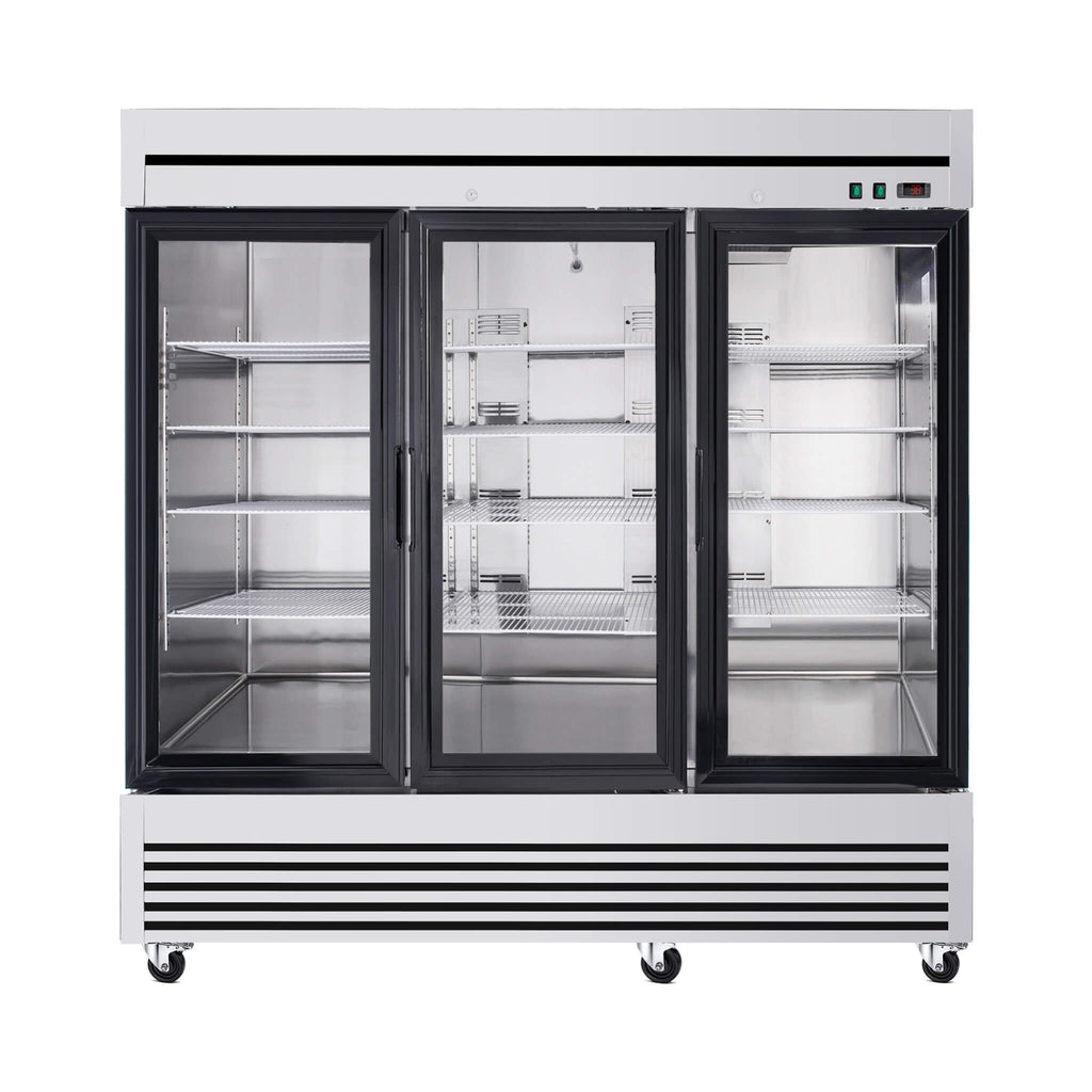 72 Cu.Ft Triple-Door Stainless Steel Commercial Reach-In Display Refrigerator (SAK26394) – SAKSBY WHOLESALE