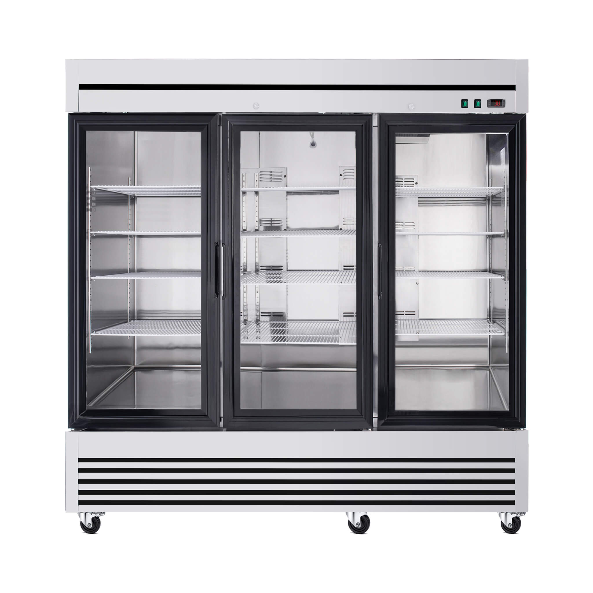 72 Cu.Ft Triple-Door Stainless Steel Commercial Reach-In Display Refrigerator (SAK26394) – SAKSBY WHOLESALE