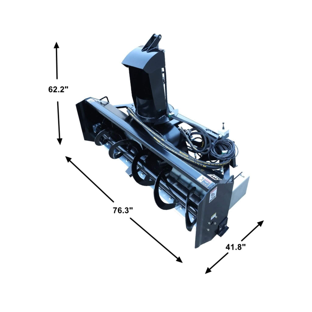 72-Inch Heavy-Duty Hydraulic Skid Steer Snow Blower Attachment (SAK59371) – SAKSBY WHOLESALE, view 11