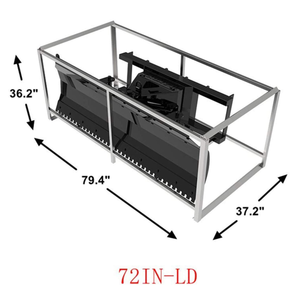 72-Inch Light-Duty Snow Plow Skid Steer Attachment With Dozer Blade And Universal Quick Attach (SAK71938) – SAKSBY WHOLESALE,