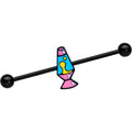 BodyCandy 14G Black Retro Lava Lamp Industrial Barbell 38mm — main product shot
