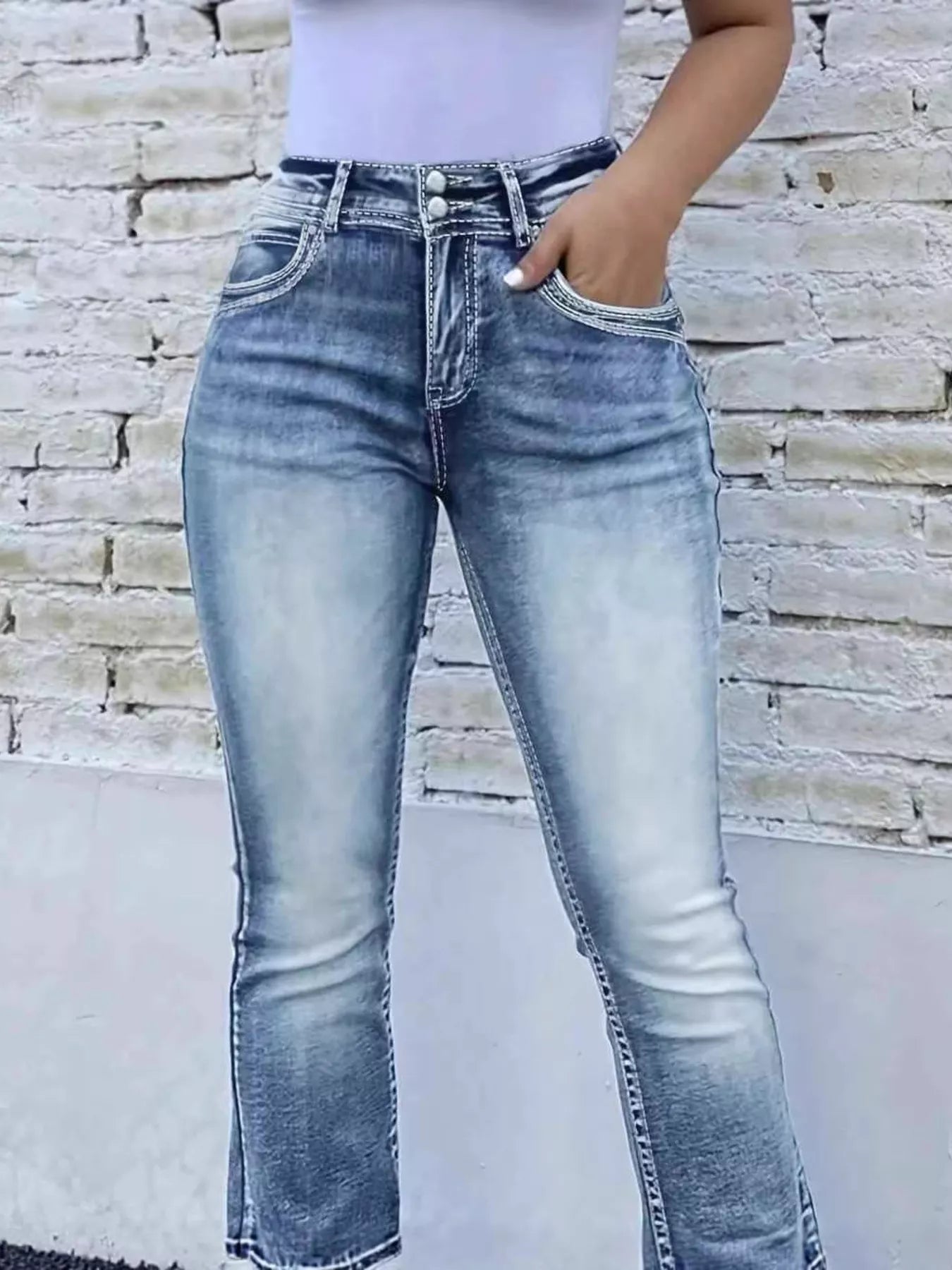 High Waist Bootcut Jeans