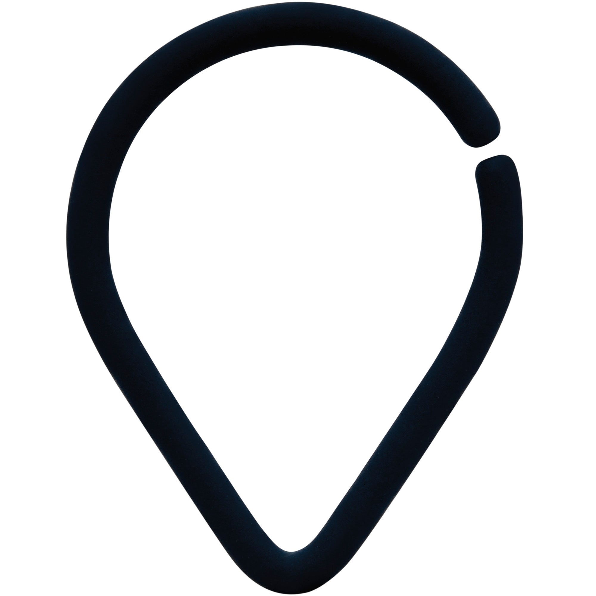 BodyCandy 18G 3/8 Black Matte Teardrop Cartilage Closure Ring — main product shot