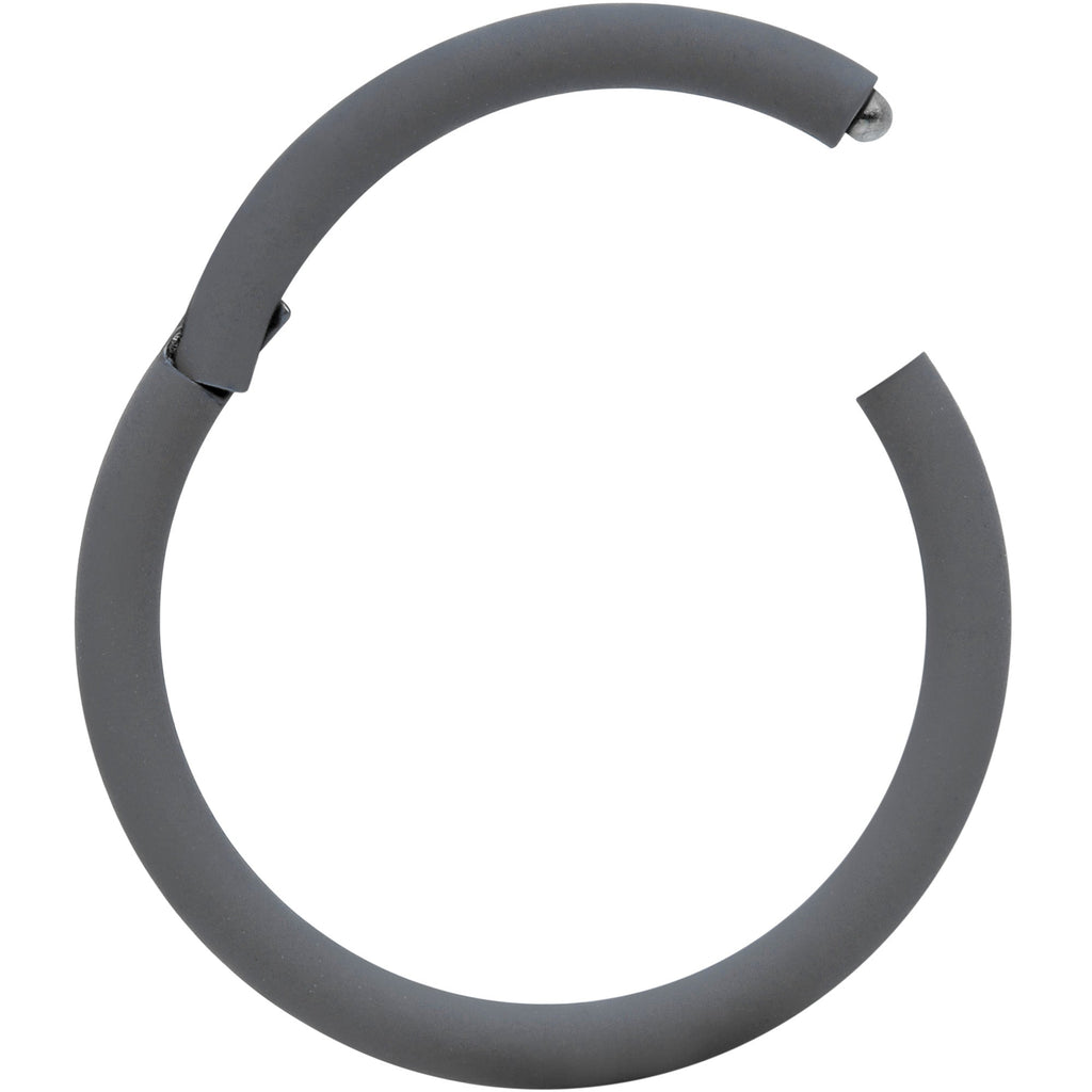 BodyCandy 18G 3/8 Grey Matte Cartilage Hinged Segment Ring — detail close-up