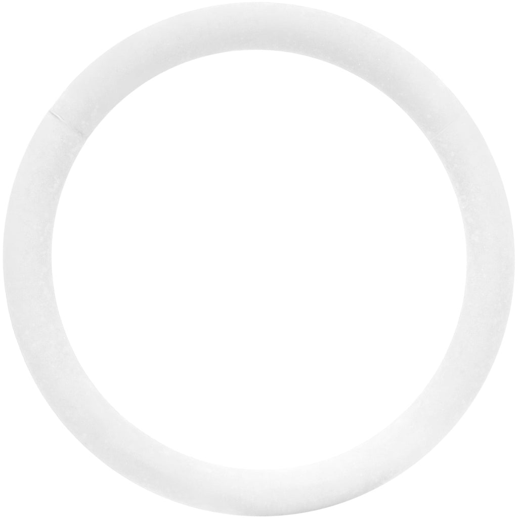 BodyCandy 18G 3/8 White Matte Cartilage Hinged Segment Ring — main product shot