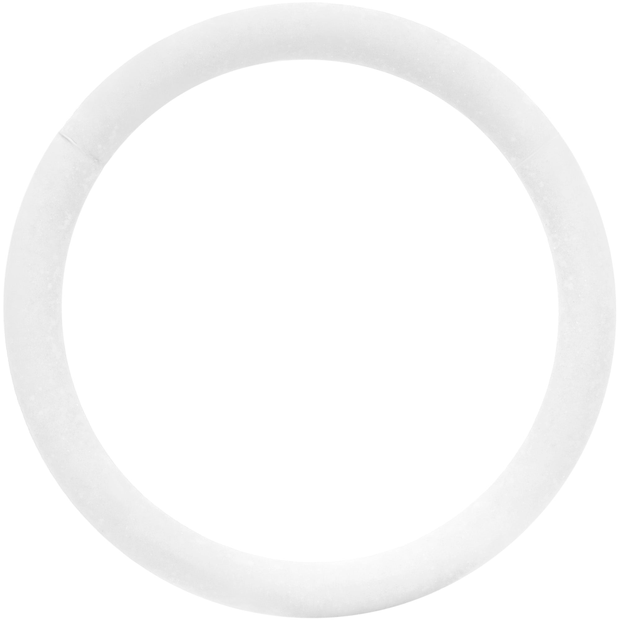 BodyCandy 18G 3/8 White Matte Cartilage Hinged Segment Ring — main product shot