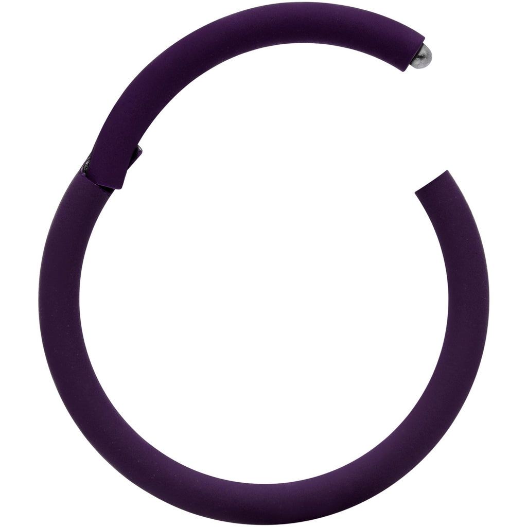 BodyCandy 18G 3/8 Dark Purple Matte Cartilage Hinged Segment Ring — detail close-up