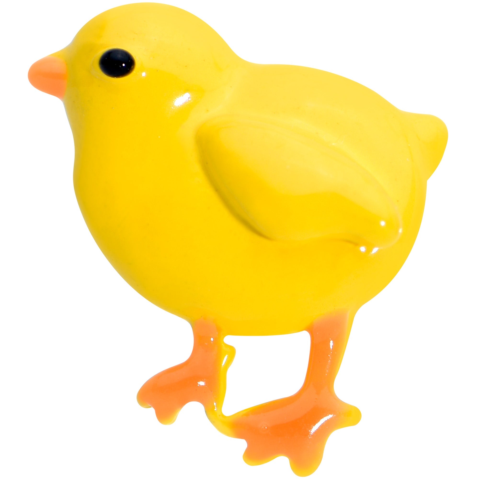 BodyCandy 20G 1/4 Yellow Easter Chick Nose Bone — detail close-up