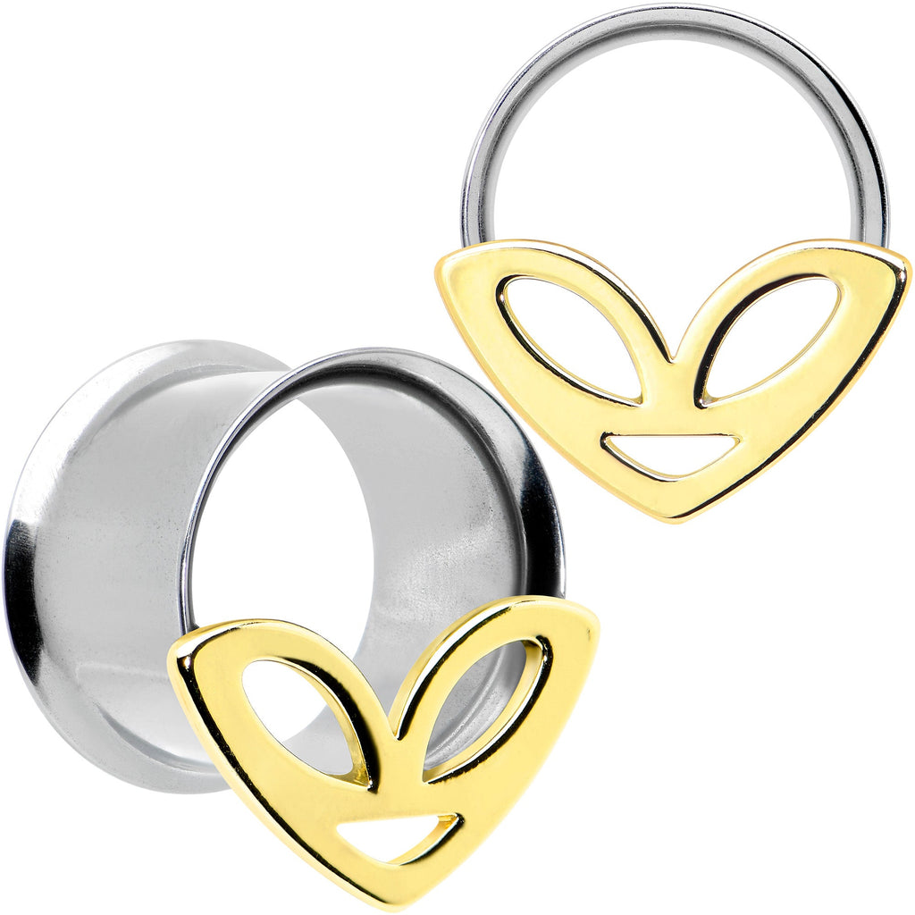 BodyCandy Two Tone Alien Face Double Flare Tunnel Plug Set — packaging