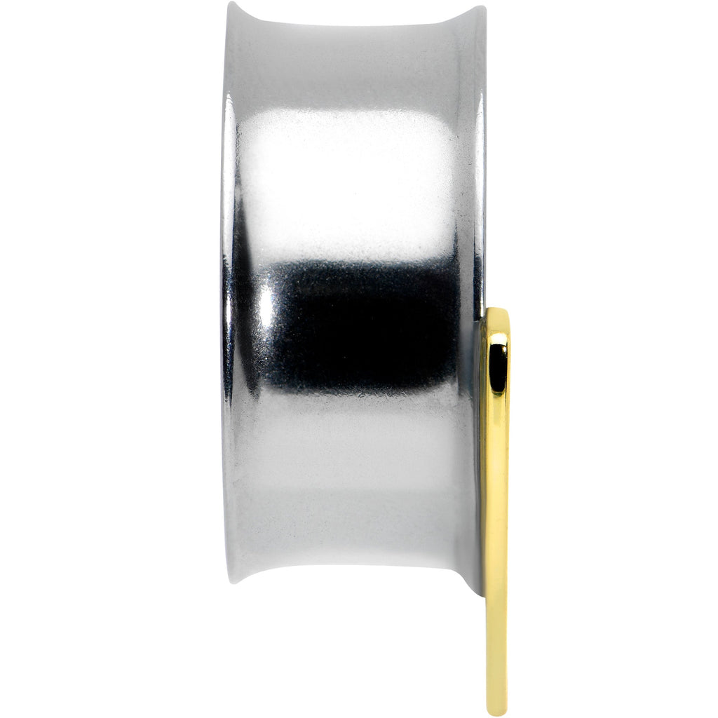 BodyCandy Two Tone Alien Face Double Flare Tunnel Plug Set — back view