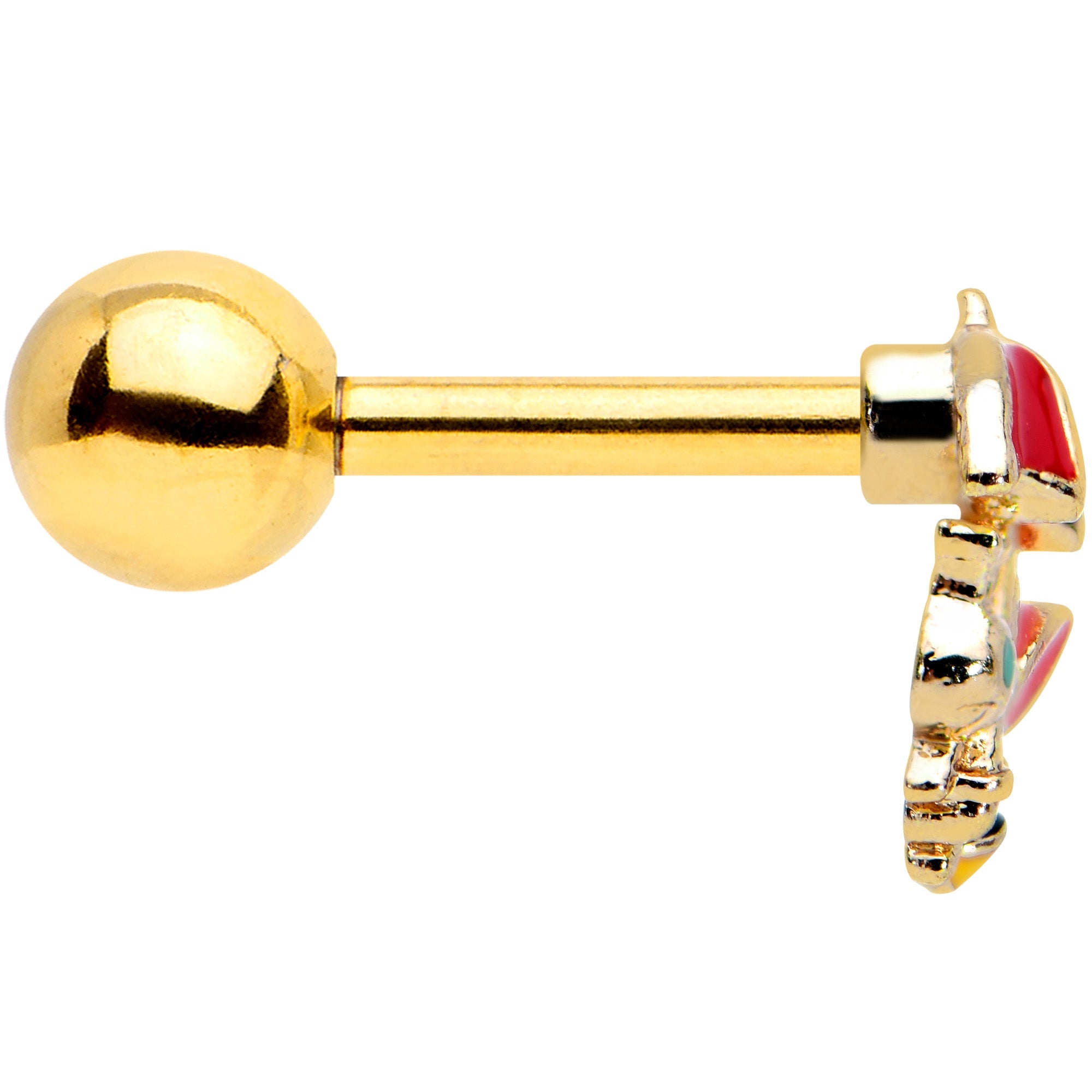 BodyCandy 16G 1/4 Gold Tone Rainy Day Umbrella Bee Cartilage Tragus Earring — lifestyle context