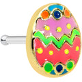 BodyCandy 20G 1/4 Funky Painted Easter Egg Nose Bone — main product shot