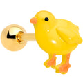 BodyCandy 16G 1/4 Gold Tone Yellow Easter Chick Cartilage Tragus Earring — main product shot