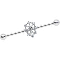 BodyCandy 14G Clear CZ Gem Constellation Industrial Barbell 38mm — main product shot