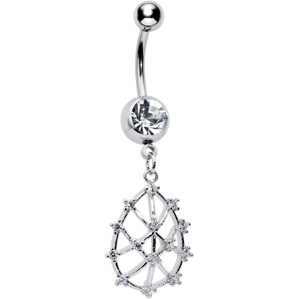 BodyCandy Clear CZ Gem Constellation Dangle Belly Ring — main product shot
