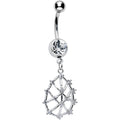 BodyCandy Clear CZ Gem Constellation Dangle Belly Ring — main product shot