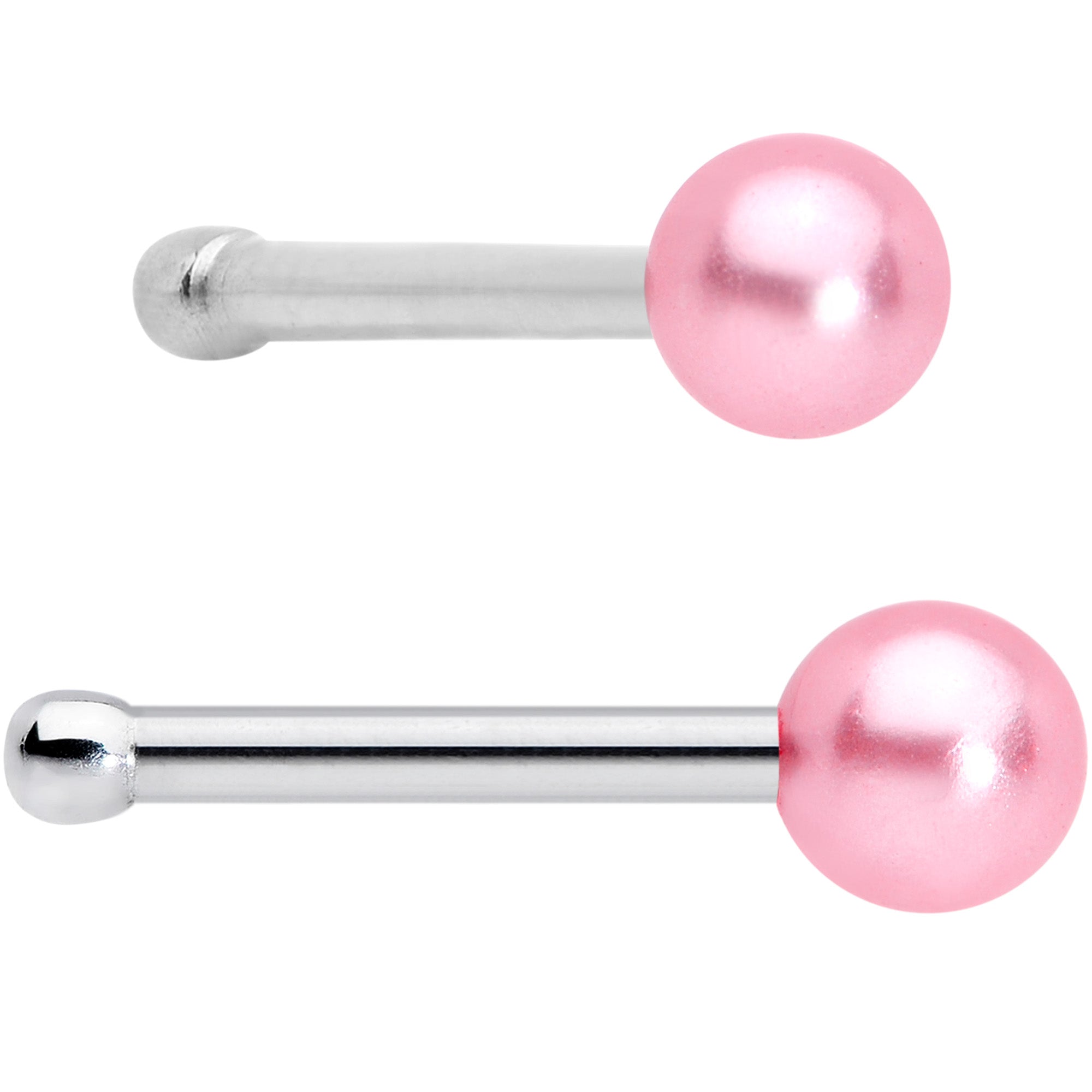 BodyCandy 20G 5/16 1/4 Pink CZ Gem Daisy Nose Hoop Bone L Shape Set of 4 — lifestyle context