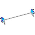 BodyCandy 14G Clear Gem Blue Butterfly Industrial Barbell 38mm — main product shot