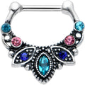 BodyCandy 16G 5/16 Pink Blue Gem Festive Fashion Cartilage Clicker — main product shot