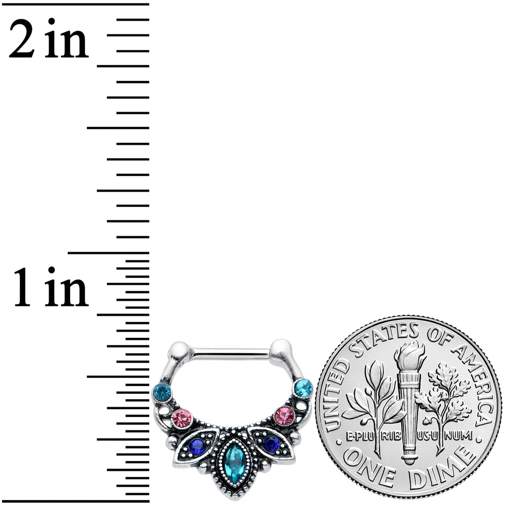 BodyCandy 16G 5/16 Pink Blue Gem Festive Fashion Cartilage Clicker — lifestyle context