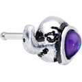 BodyCandy 20G 1/4 Blue Faux Opal Elegant Elephant Nose Bone — main product shot