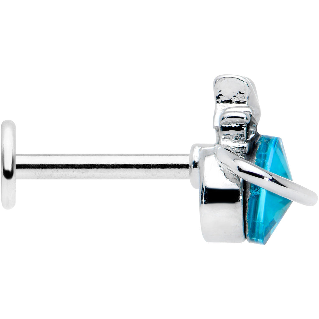 BodyCandy 16G 5/16 Clear Blue Gem Saturn Planet Star Labret Monroe Tragus — lifestyle context
