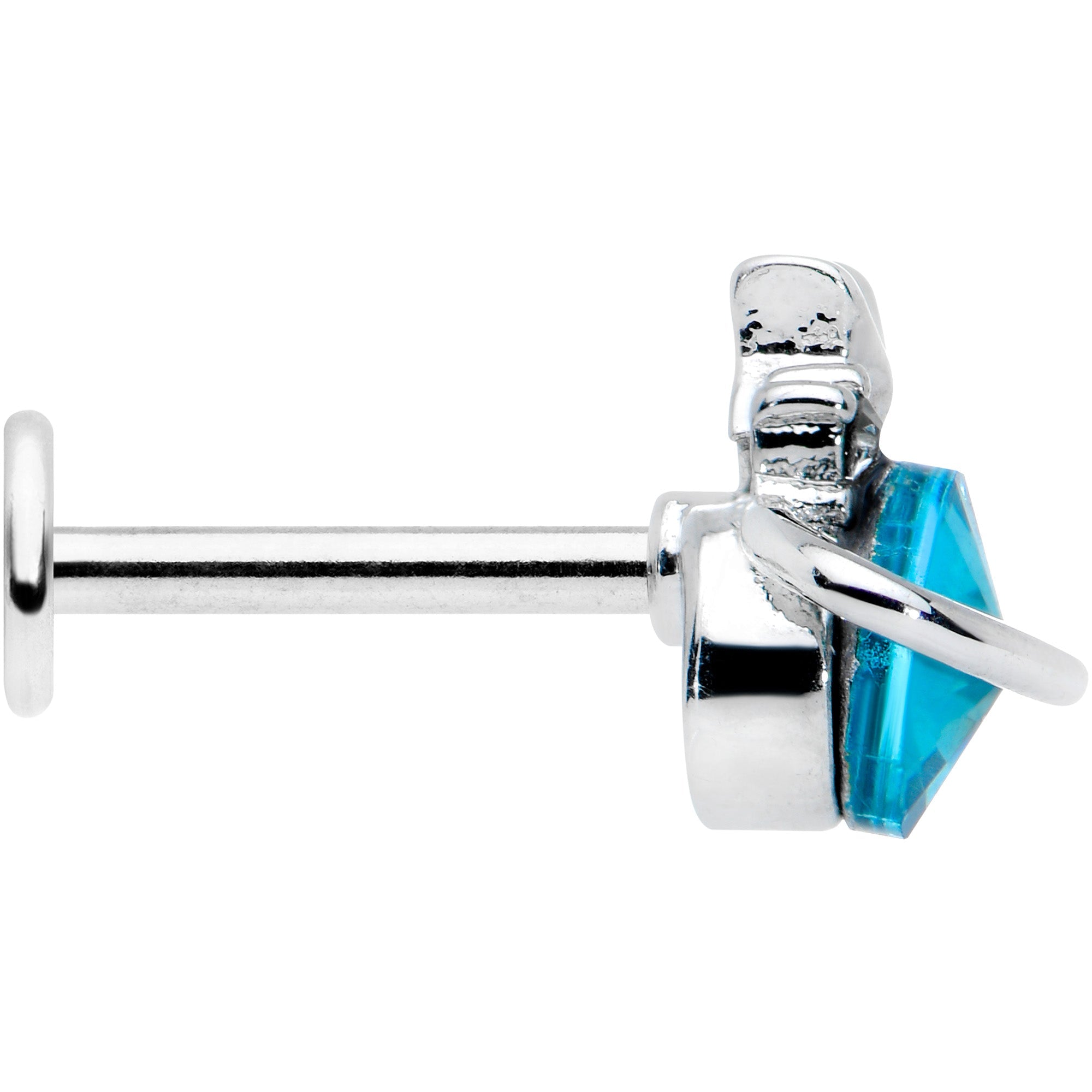 BodyCandy 16G 5/16 Clear Blue Gem Saturn Planet Star Labret Monroe Tragus — lifestyle context