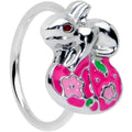 BodyCandy 20G 5/16 Pink Gem Pink Easter Egg Easter Bunny Nose Hoop — main product shot