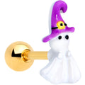 BodyCandy 16G 1/4 Gold Tone Ghost Witch Halloween Cartilage Tragus Earring — main product shot