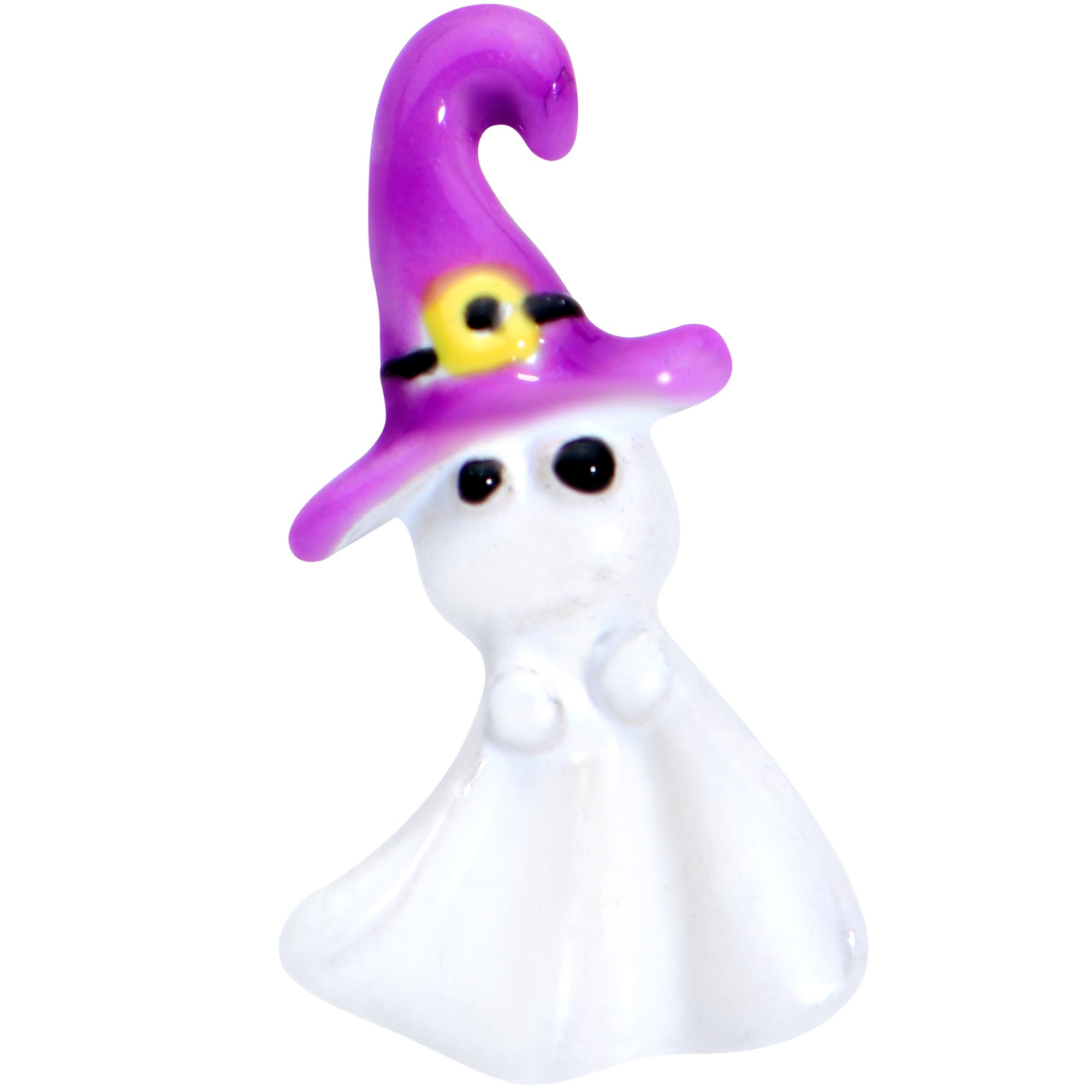 BodyCandy 16G 1/4 Gold Tone Ghost Witch Halloween Cartilage Tragus Earring — detail close-up