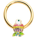 BodyCandy 16G 3/8 Gold Tone Hatched Chick Easter Egg Hinged Segment Ring — main product shot
