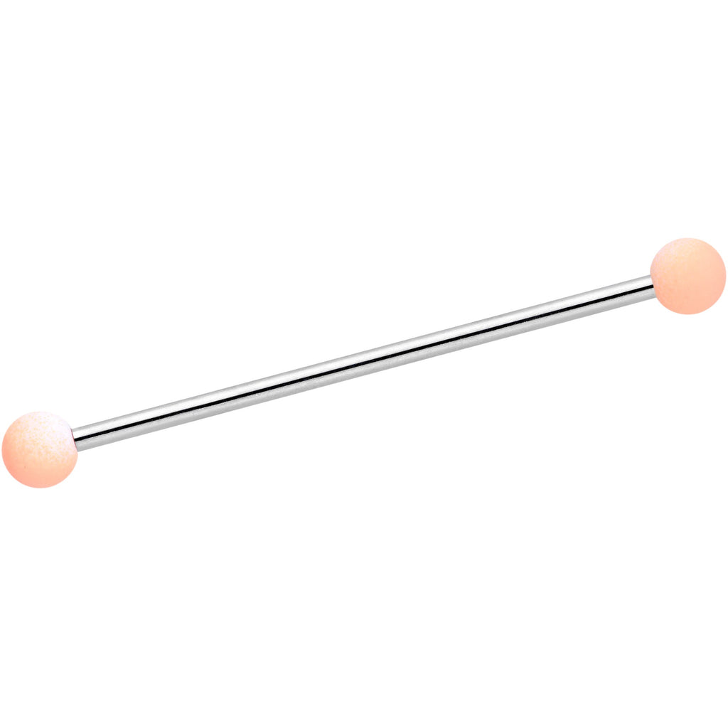 BodyCandy 14G Blue Black Ombre Soft Finish Industrial Barbell 38mm Set of 4 — detail close-up