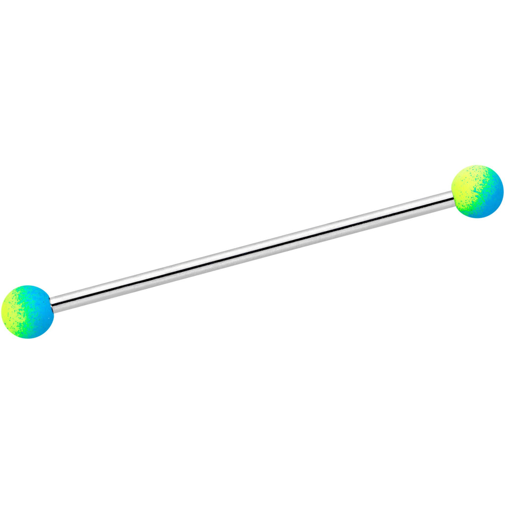 BodyCandy 14G Blue Black Ombre Soft Finish Industrial Barbell 38mm Set of 4 — lifestyle context
