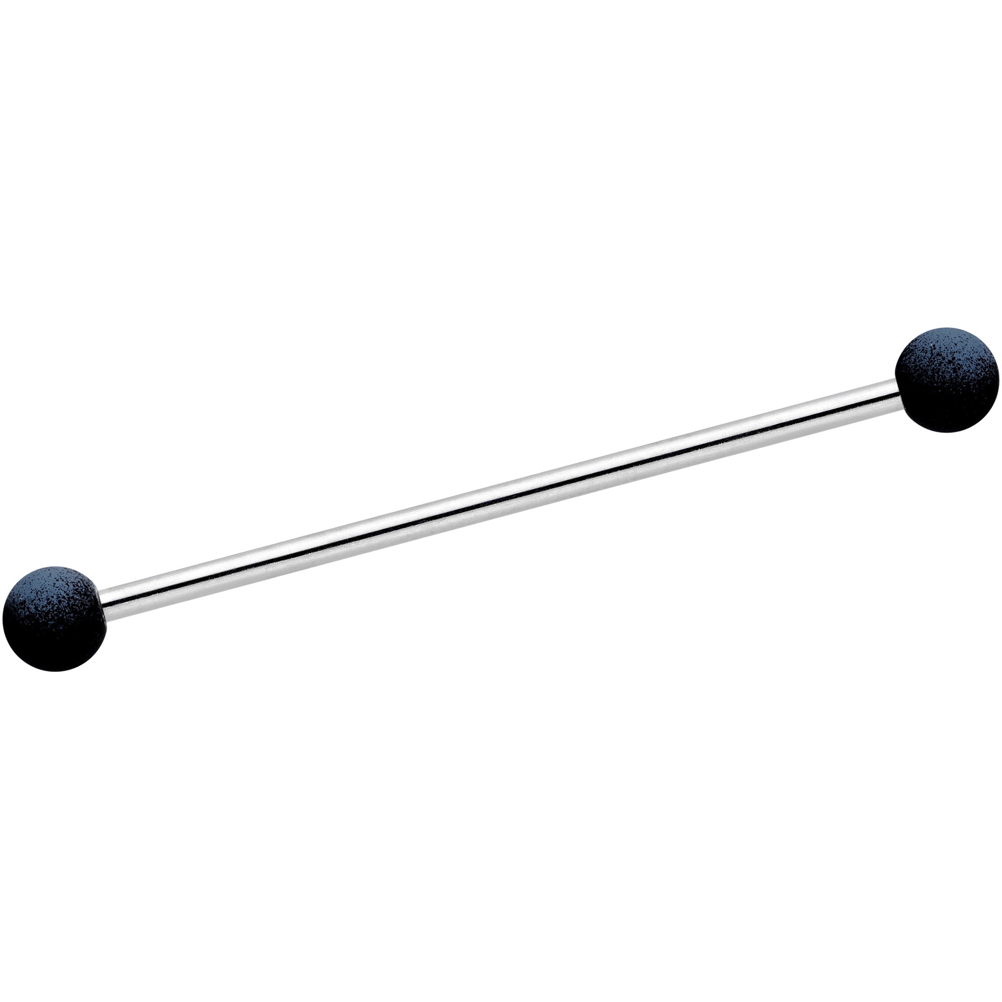 BodyCandy 14G Blue Black Ombre Soft Finish Industrial Barbell 38mm Set of 4 — back view
