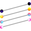 BodyCandy 14G Pink Brown Ombre Soft Finish Industrial Barbell 38mm Set of 4 — main product shot