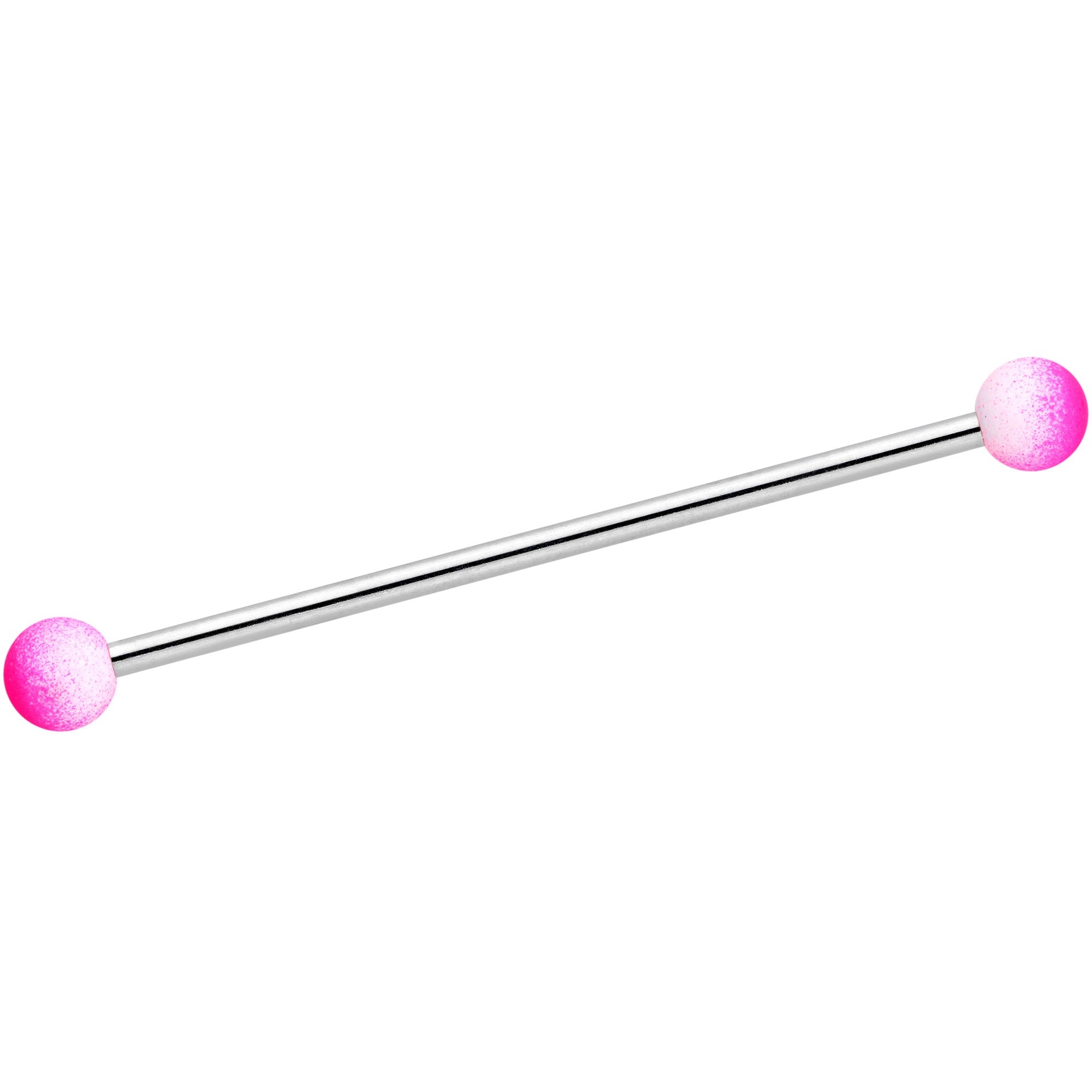 BodyCandy 14G Pink Brown Ombre Soft Finish Industrial Barbell 38mm Set of 4 — back view