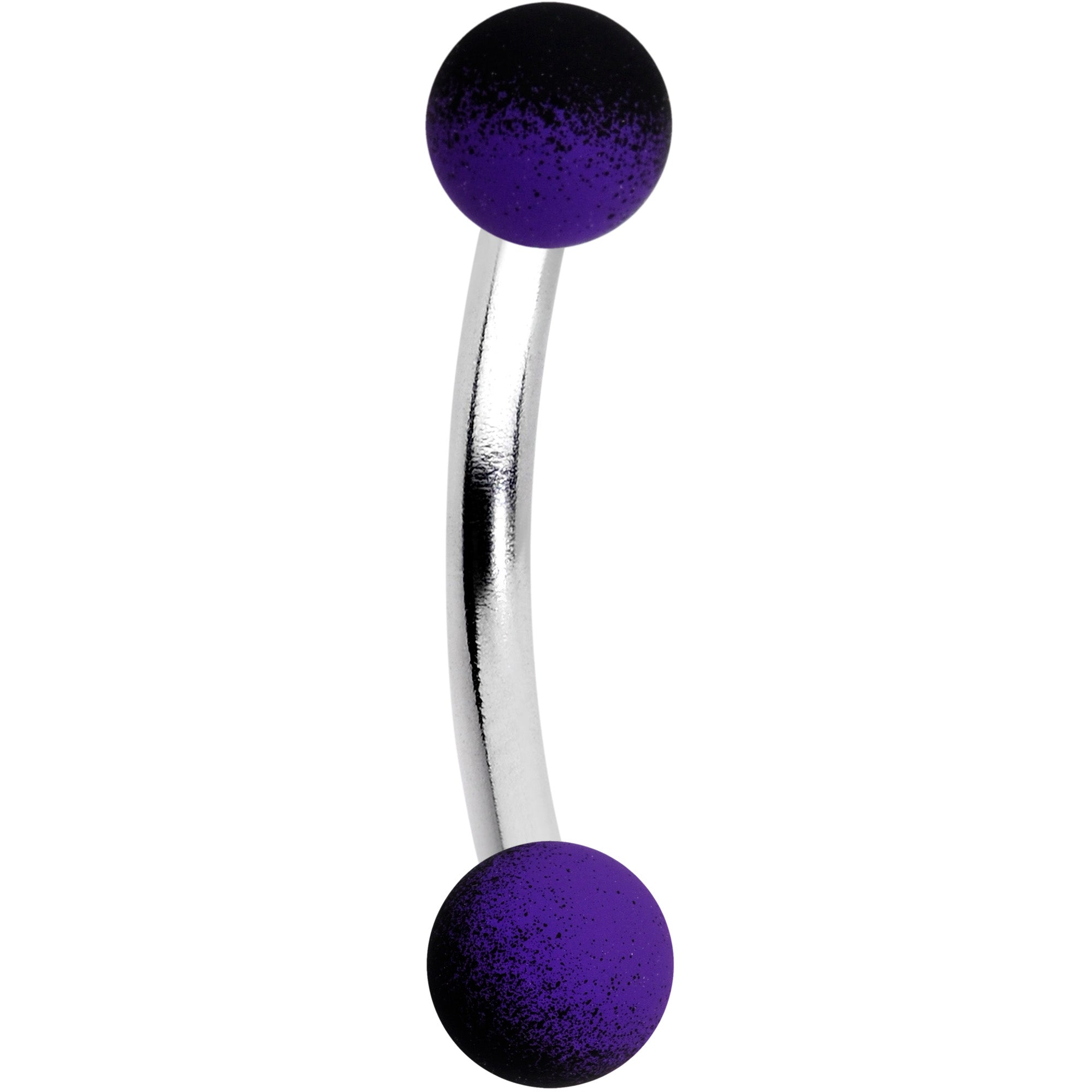 BodyCandy 16G 5/16 Purple Black Ombre Soft Finish Curved Eyebrow Ring — main product shot