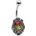 BodyCandy Sunset Tourmaline Orb Belly Ring — main product shot
