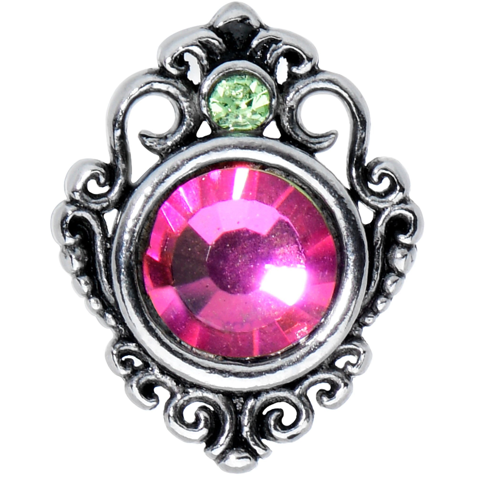 BodyCandy Green Orange Tourmaline Fire Barbell Tongue Ring — lifestyle context