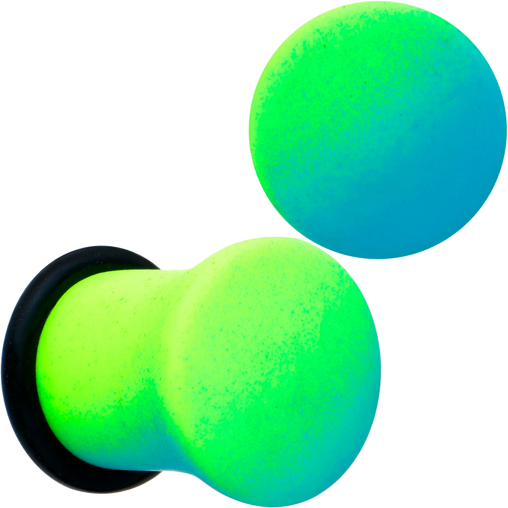 BodyCandy Green Blue Ombre Matte Acrylic Single Flare Plug Set — packaging