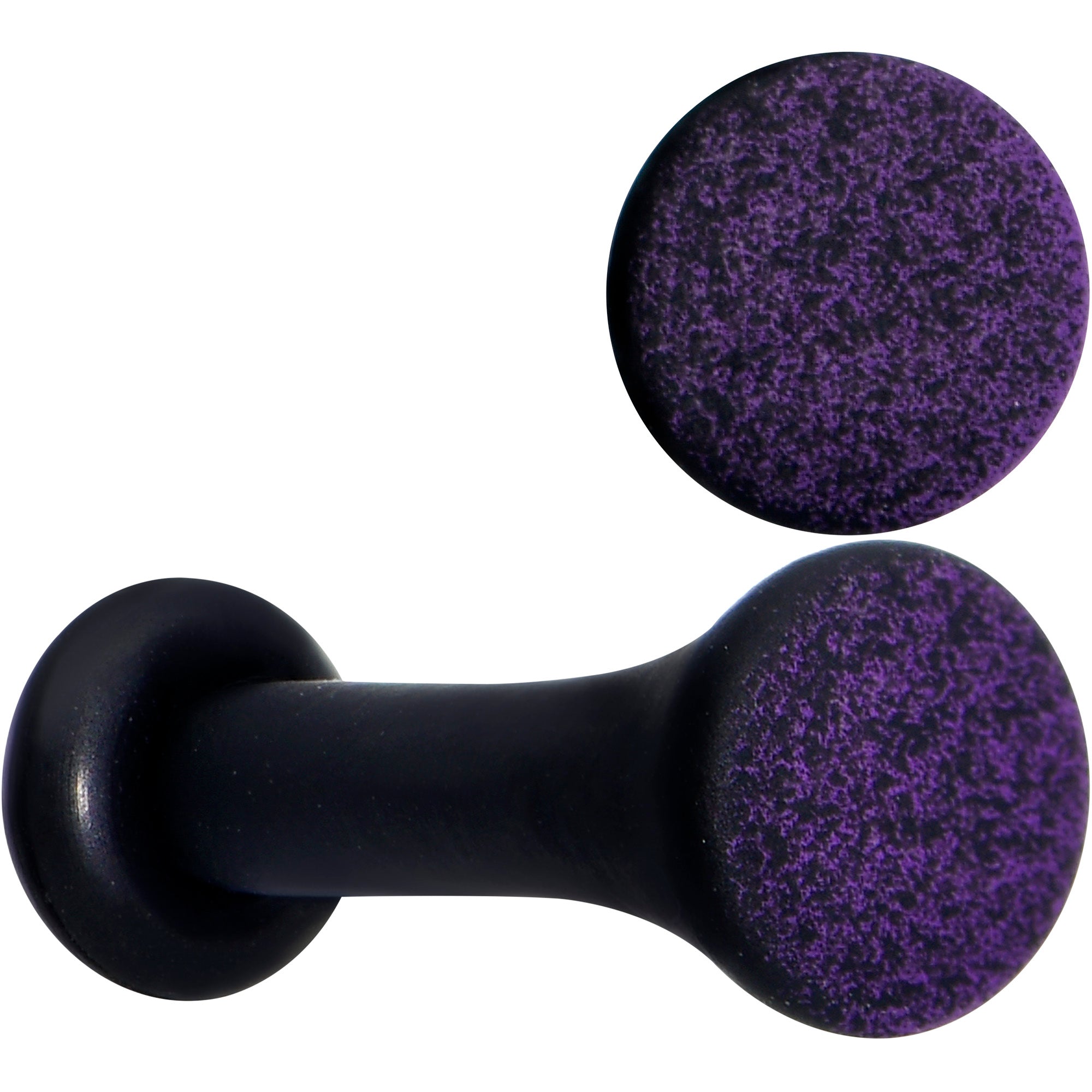 BodyCandy Black Purple Ombre Matte Acrylic Single Flare Plug Set Sizes 2mm-12mm — alternative angle