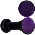 BodyCandy Black Purple Ombre Matte Acrylic Single Flare Plug Set Sizes 2mm-12mm — in-use photo