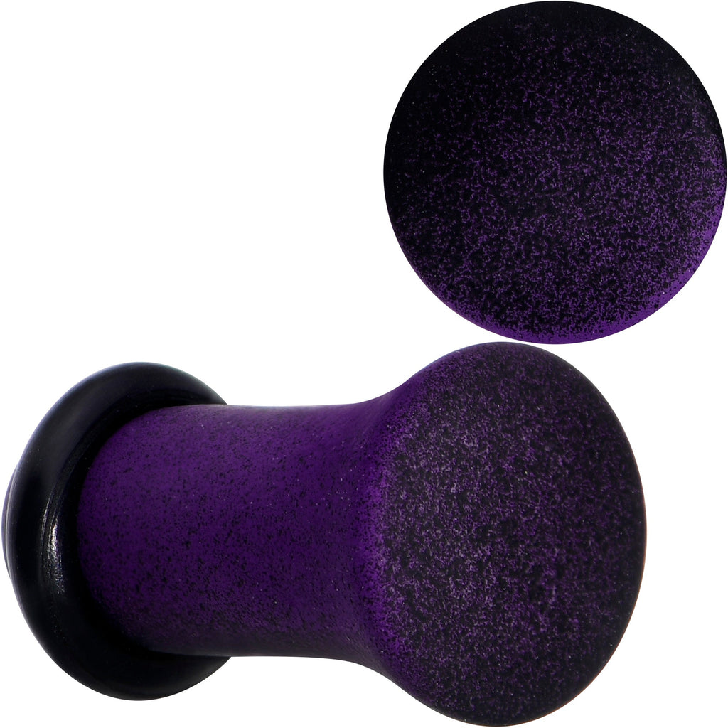 BodyCandy Black Purple Ombre Matte Acrylic Single Flare Plug Set Sizes 2mm-12mm — packaging