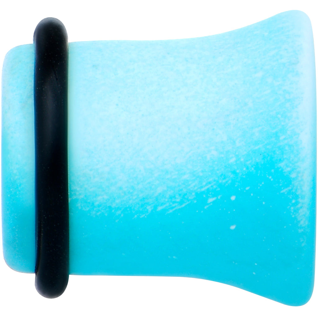 BodyCandy Blue White Ombre Matte Acrylic Single Flare Plug Set — side view