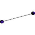 BodyCandy 14G Purple Black Ombre Soft Finish Industrial Barbell 38mm — main product shot