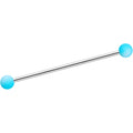 BodyCandy 14G Blue White Ombre Soft Finish Industrial Barbell 38mm — main product shot